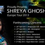 Shreya Ghoshal UK & Europe Tour 2013
